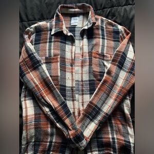 Men’s knitted flannel button up